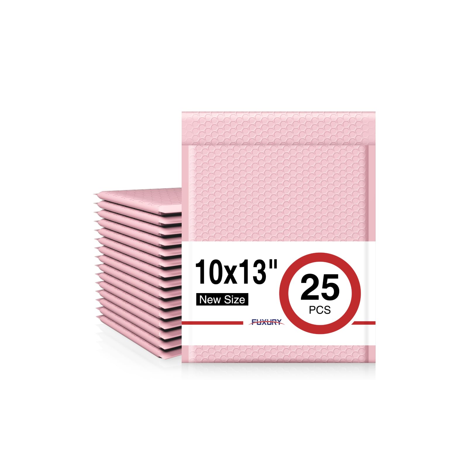 Fuxury Bubble Mailers 10x13 Inch Light Pink 25 Pack Opaque Padded Envelopes