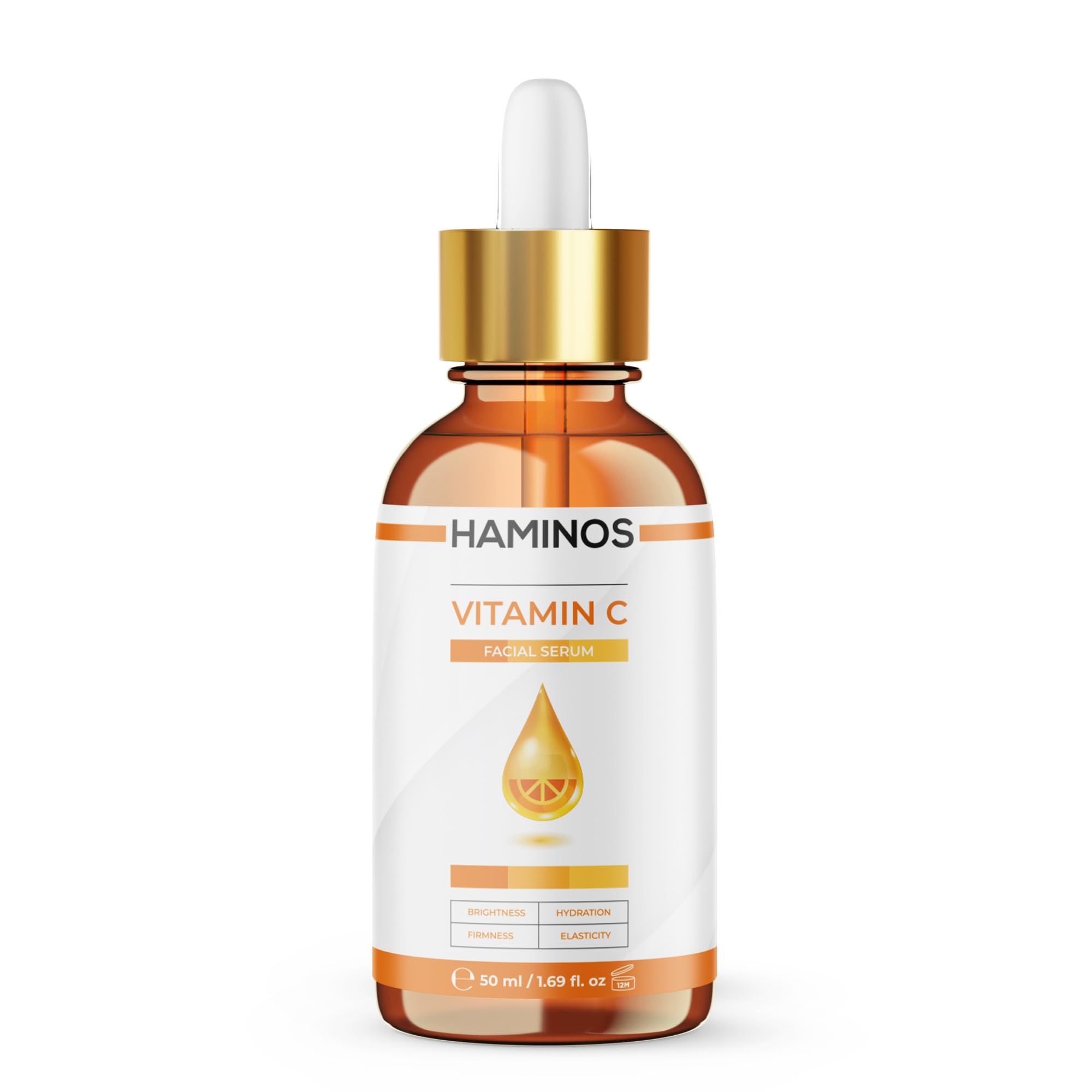 HAMINOS Vitamin C Serum with Niacinamide, Hyaluronic Acid & Peptides, Brightens, Firms & Hydrates, Anti-Dark Spots