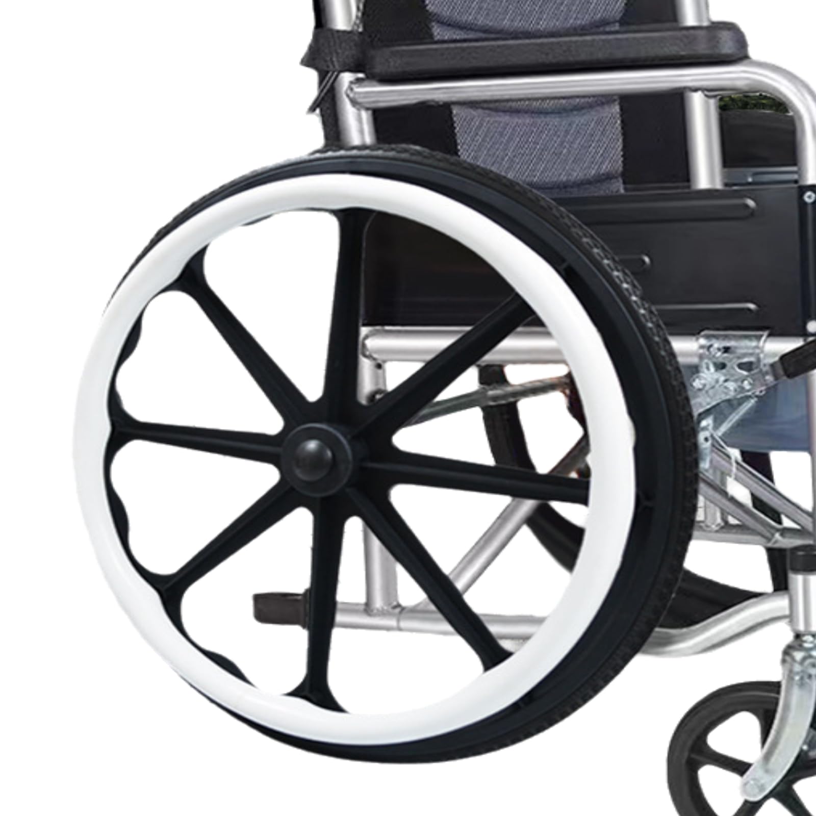 Gwboiuyqetm White Wheelchair Push Rim Covers, Silicone Handrim Covers, Non-Slip Wear-Resistant Covers, 1 Pair For Wheelchairs