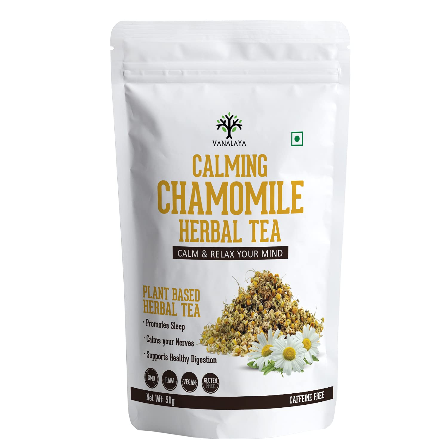 Calming Chamomile Herbal Tea From dried Chamomile Flowers (50gm)