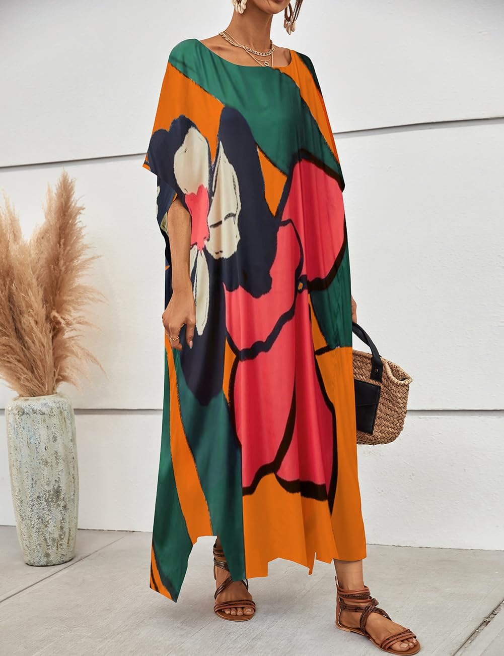 Bsubseach Long Swimsuit Coverup for Women Plus Size Kaftan Dress Summer Beach Cover Up Caftan - Image 5