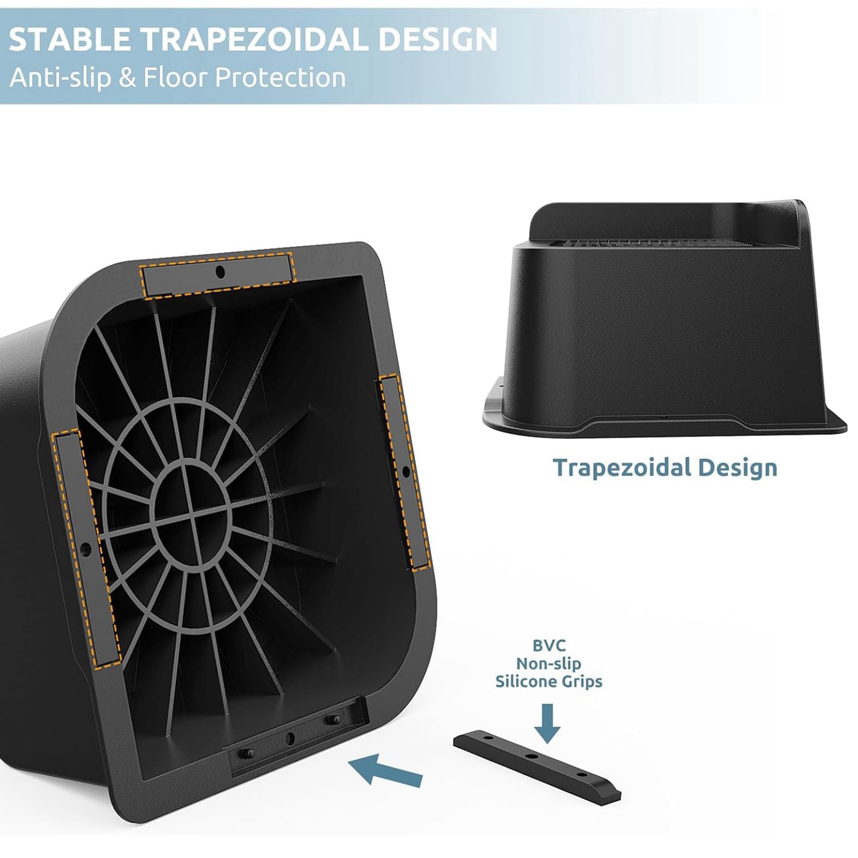 Elevadores de Cama de 3 Pulgadas Resistentes, Elevadores de Muebles de Apertura de 4,8X4,8 Pulgadas, Paquete de 8, Elevadores de Cama para Sofá, de Cama, Mesas