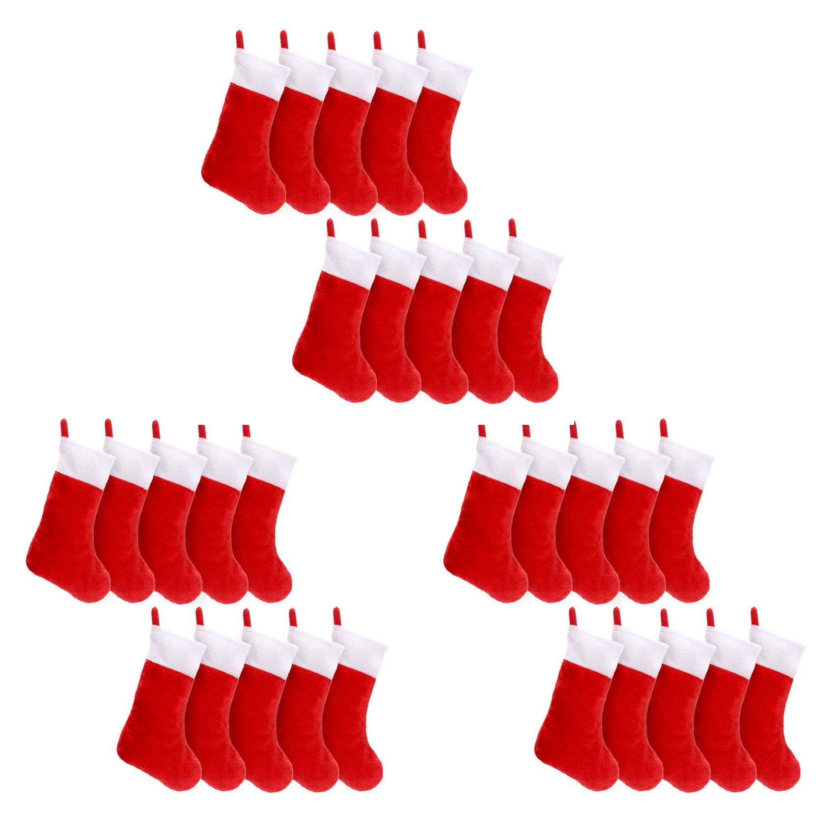 30 STÜCKE Roter Filz Weihnachtsstrümpfe Weihnachtsstrümpfe Halter Socken Home Kamin Geschenk Aufbewahrungsbeutel für Den Urlaub