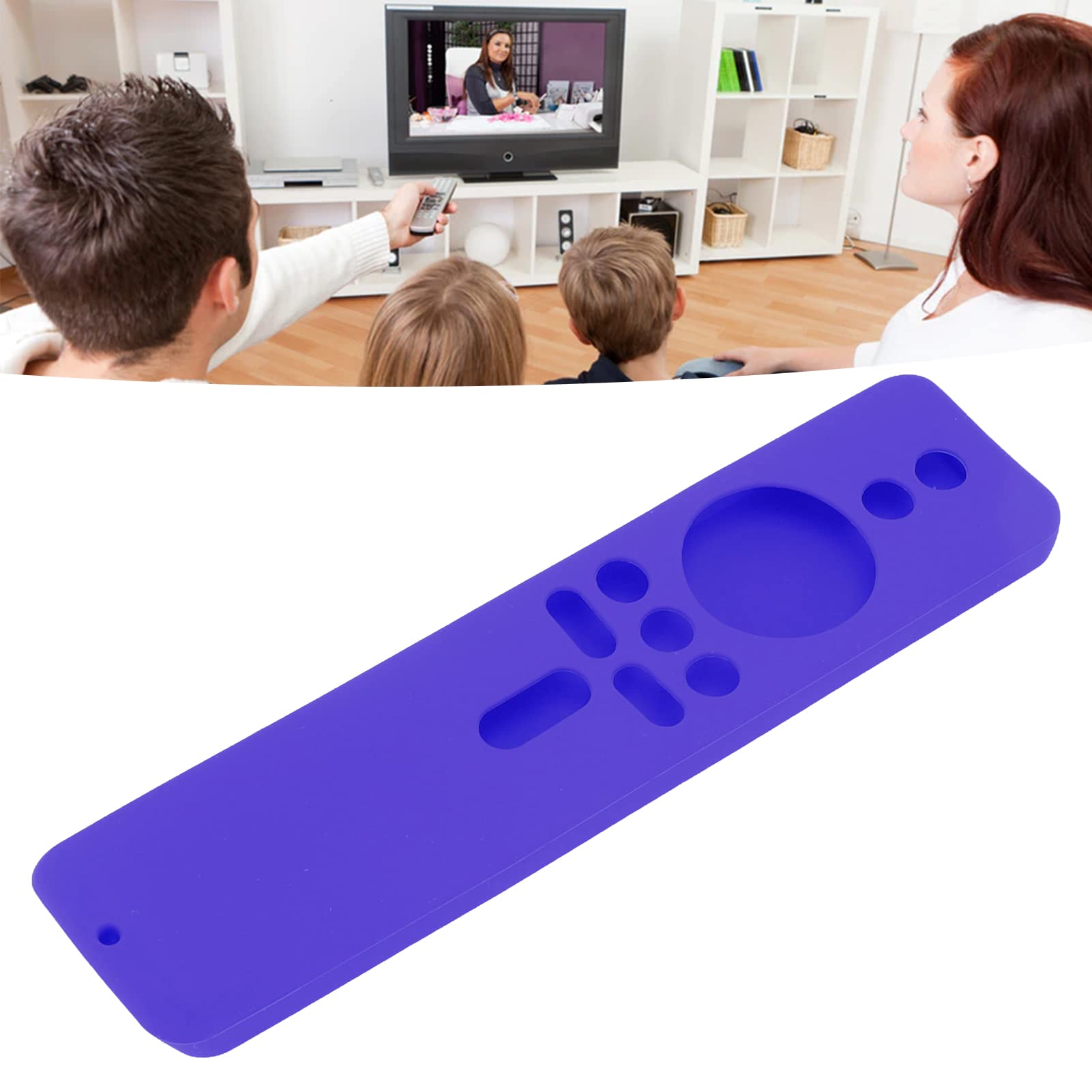 Funda de Silicona Antideslizante para TV Stick 4K con Cord n Decorativo y Estuche Elegante para Mando a Distancia Juego Morado Compatible con Stick 4K
