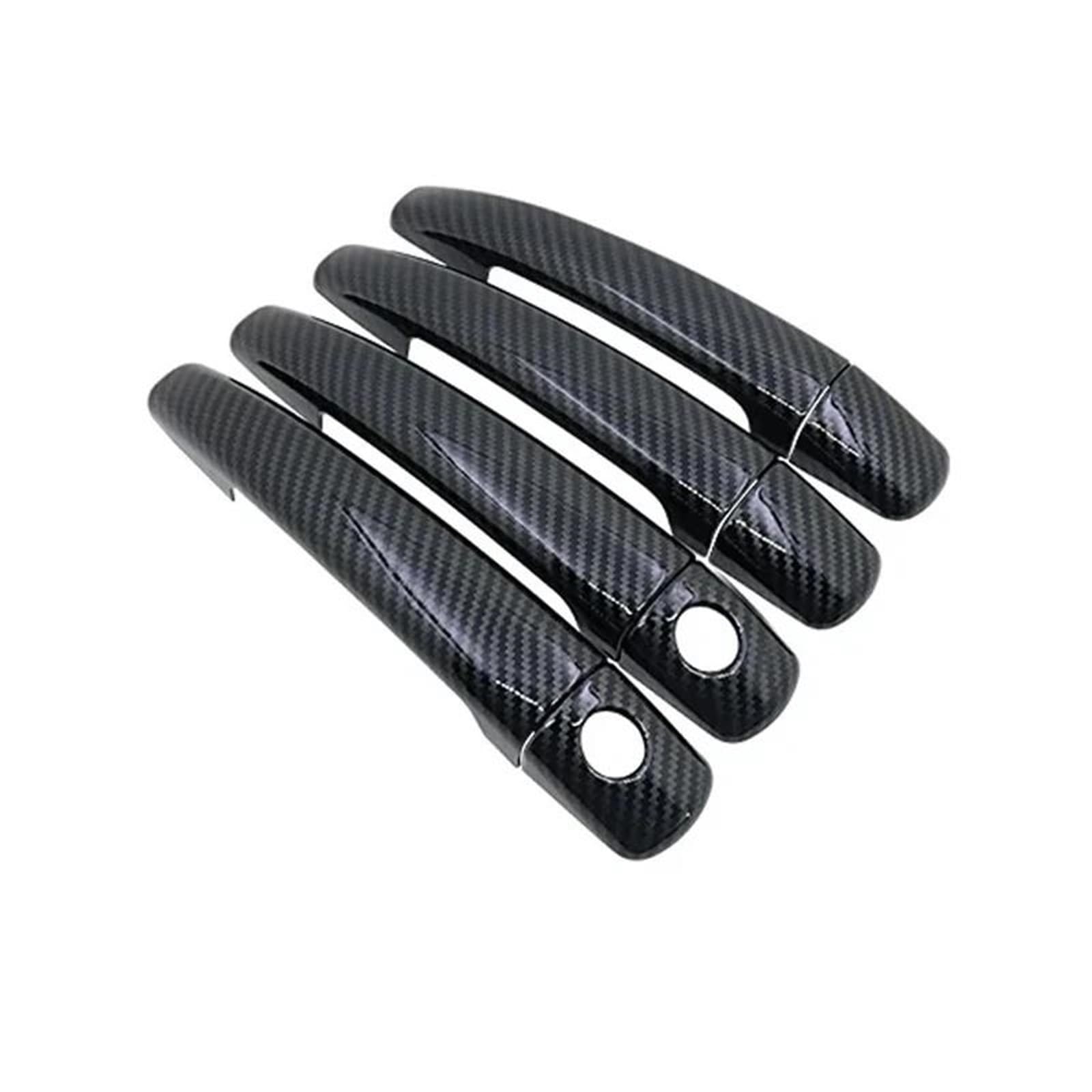 Jtwmty Style6 Side Door Parts Car Outer Door Handle Covers Trim For Citroen Ds3 2009~2019 Gloss Black Carbon Fiber Chrome Style Sticker Gadget(Style6)
