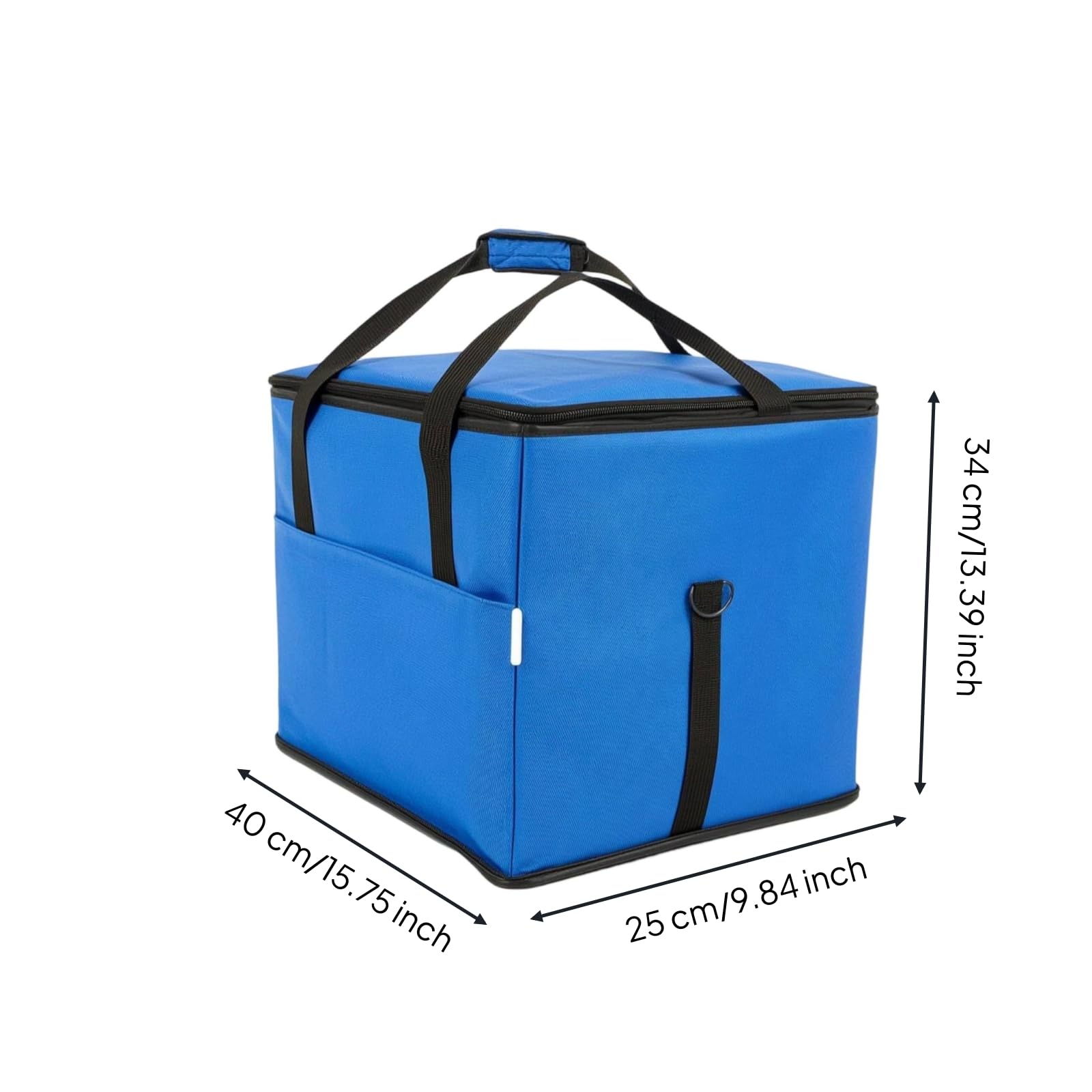 predolo Sac Isotherme avec Fermeture Éclair Robuste Glacière Souple Réutilisable Glacière Portable pour Livreurs, Pique-Nique, Bleu, 35 litres