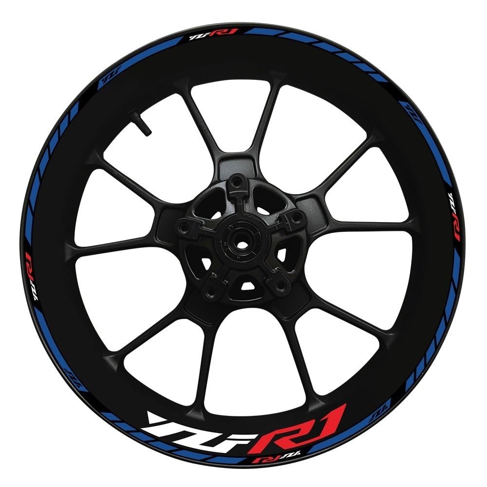 for for YZFR1 for YZF for R1 Motorcycle 2022 17 Inch Wheel Hub Decal Decoration Set Rim Modification Reflective Sticker(16)