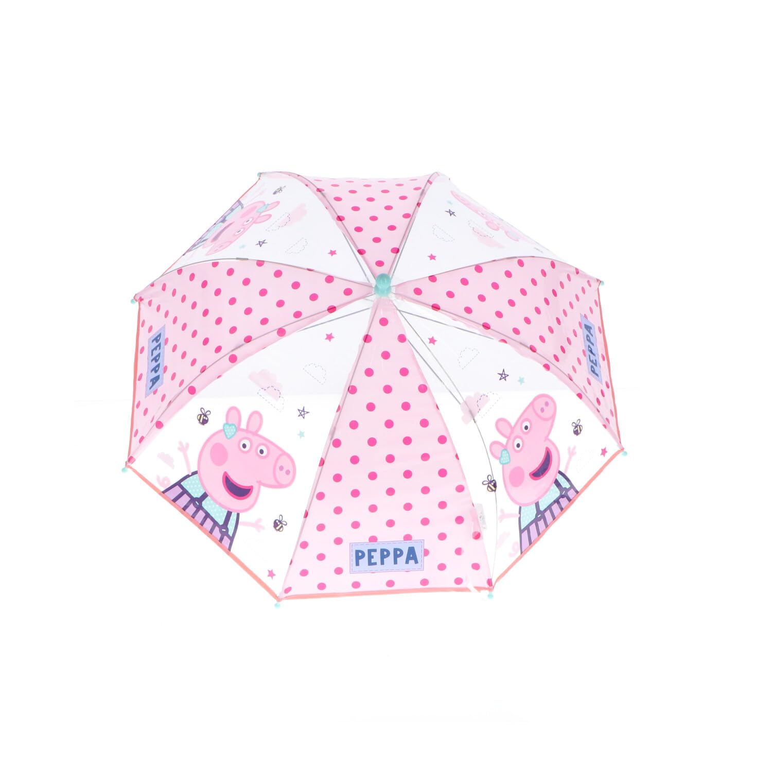 Image secondaire de Peppa Pig Parapluie manuel transparent 42 cm, rose, 0