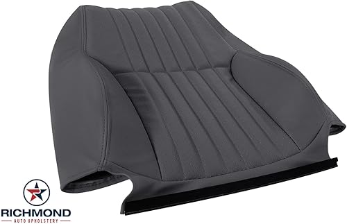 Miniatura 3 de Richmond Auto Upholstery - Funda de asiento de piel perforada de repuesto para el lado del conductor, gris grafito oscuro (compatible con Pontiac