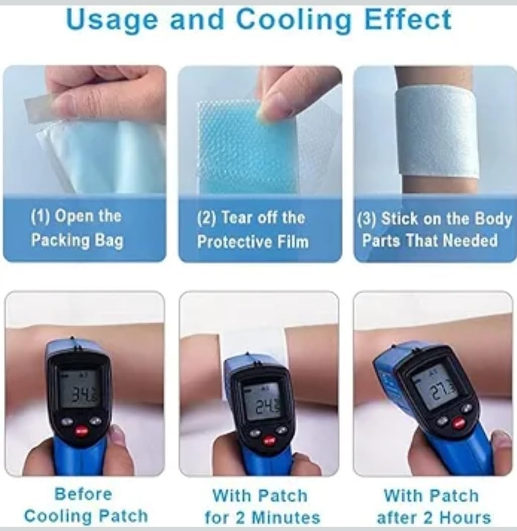 Migraine Relief Patch for Headache | Menthol & Camphor Formula, Instant Cooling Effect, Long-Lasting Up to 8 Hours | No Refrigeration Needed – Pack of 6 Patches — Amazon image 4