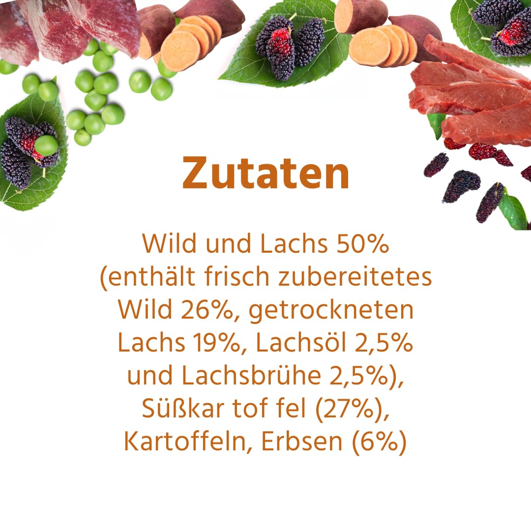 Wildfang® Wildliebe Welpen Starterpaket – Kauartikel Hund Set mit Hundefutter nass Rind & getreidefrei Wild Trockenfutter für Hunde Geweih für Hunde Rothirschgeweih Leder Kauknochen als Hundespielzeug