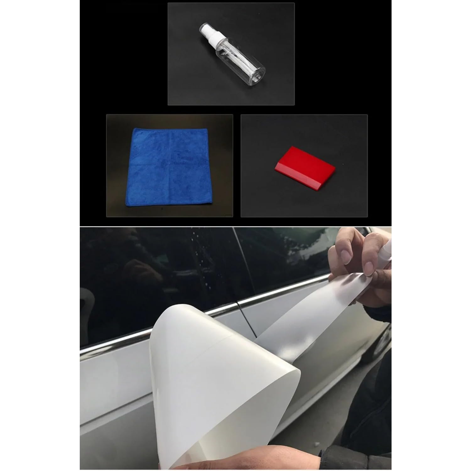 Pellicola protettiva in PPF per carrozzeria auto B C, pellicola protettiva in TPU trasparente, per Mercedes-Benz Classe A W177 2019-2023 (A trasparente)