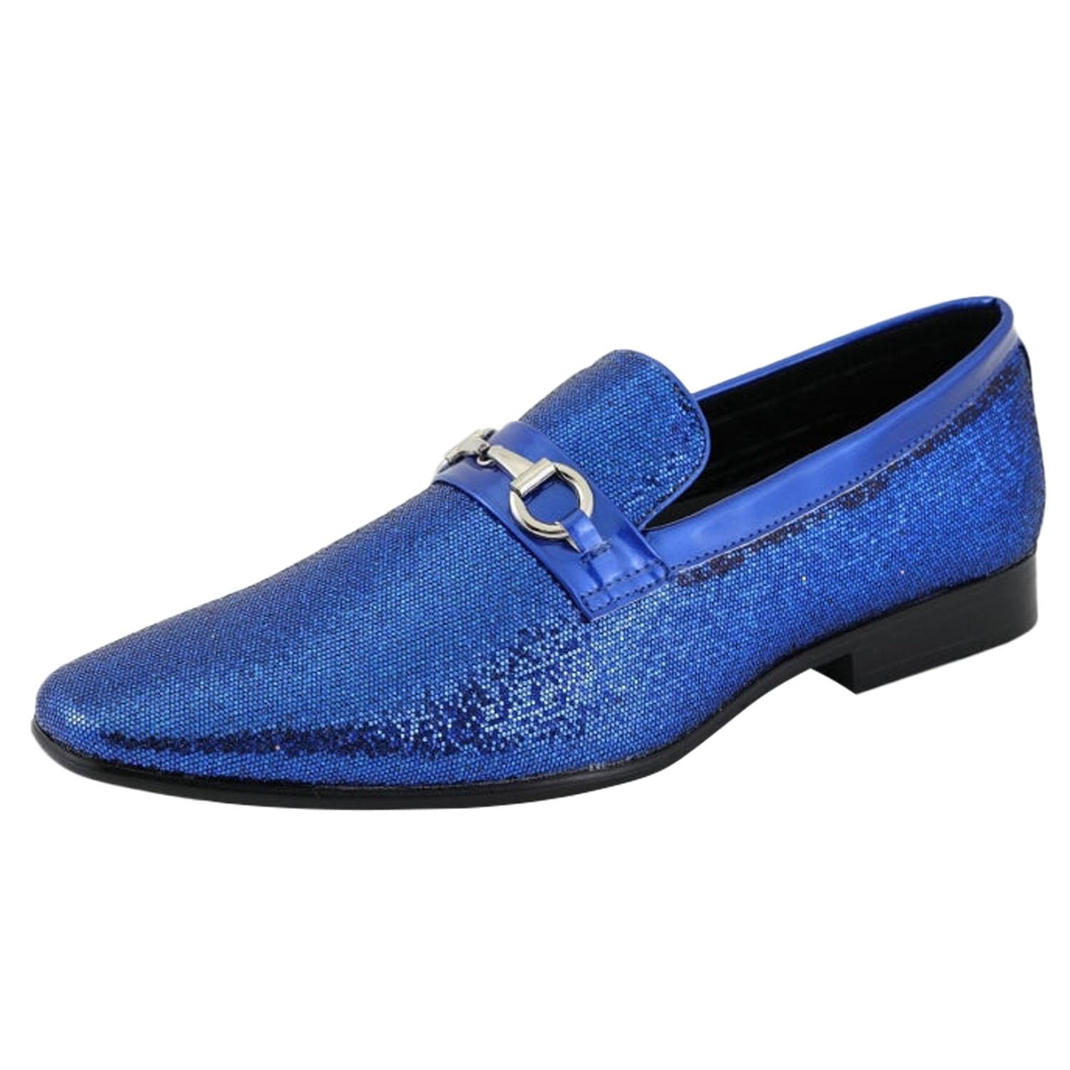 Amali Devy, Men's Dress Loafers, Slip-On Tuxedo Shoes for Men, Velvet Embellished Loafer Slippers