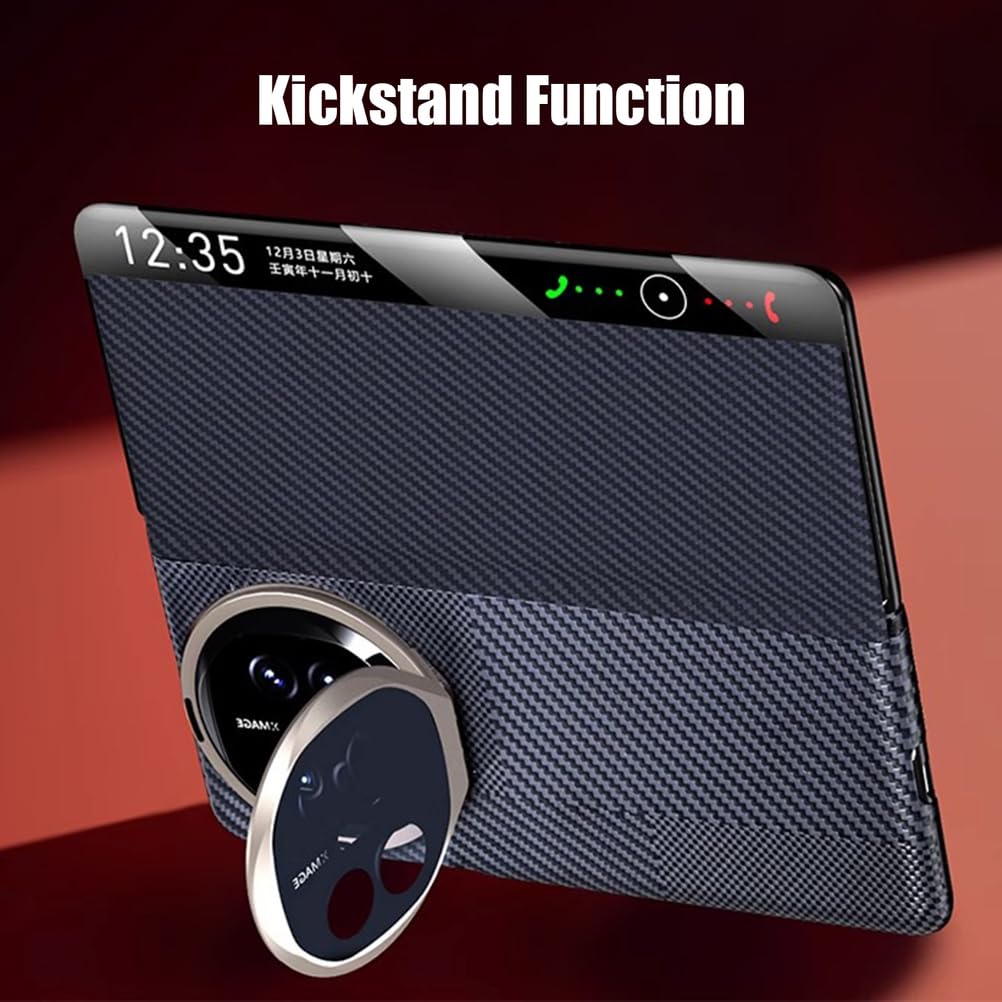 Magnetyczne etui do HUAWEI Mate X6, etui z prawdziwej skóry z podpórką, inteligentne okno boczne, ochrona przed wstrząsami, czarna, Mate X6