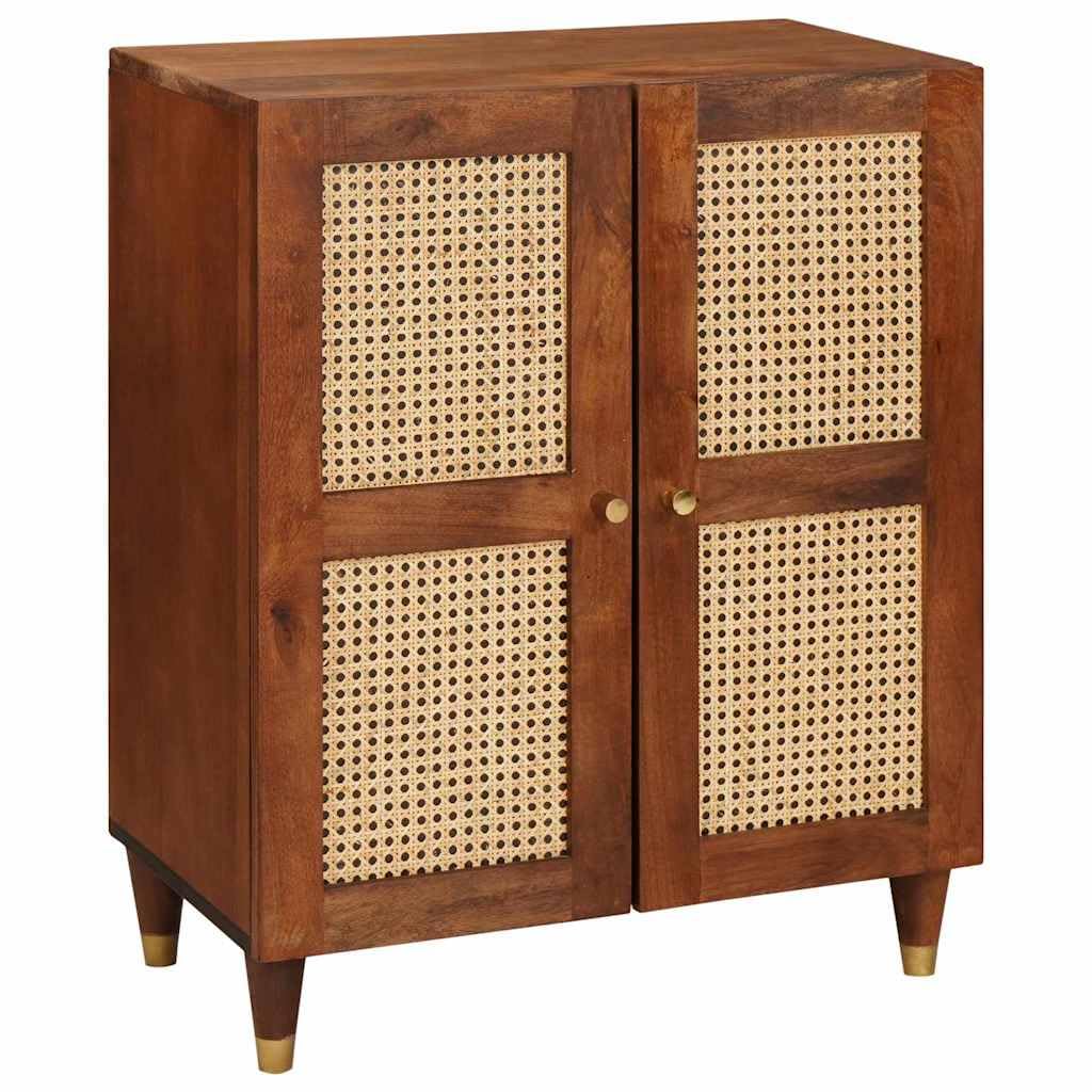 Credenza Set 3 PZ 180x33x75 cm Legno Massello Mango Marrone