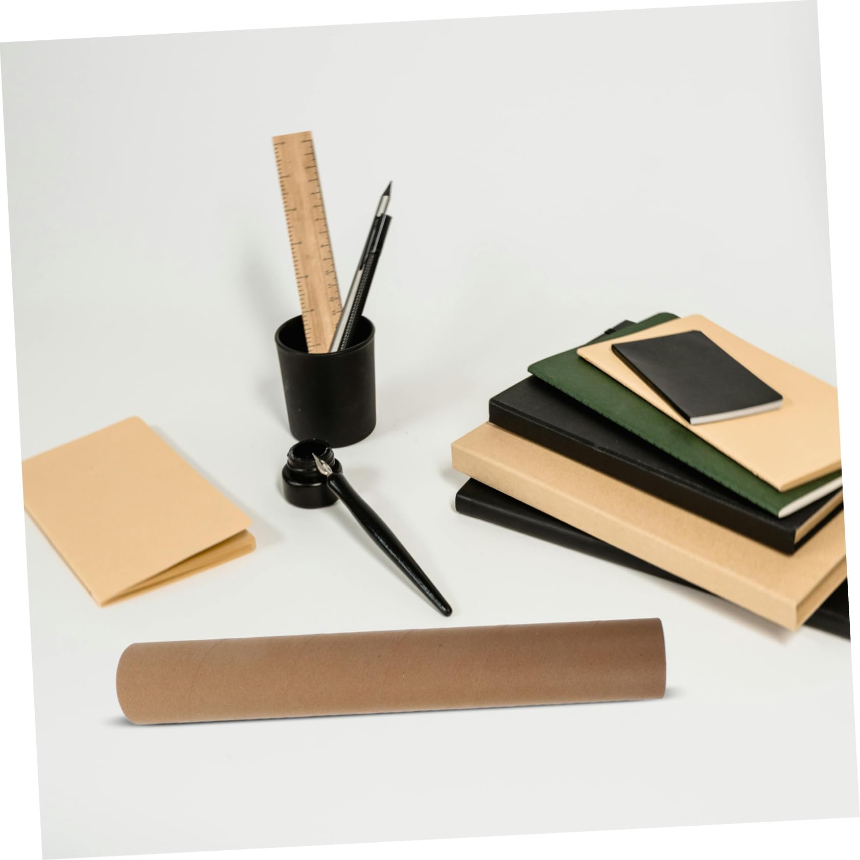 10 Pièces Lot de Tubes Papier Kraft avec Bouchons Tubes Expédition Ronds Carton Rigide pour Affiches Dessins Documents et Cylindres de Stockage Robustes Protection Anti-plis et