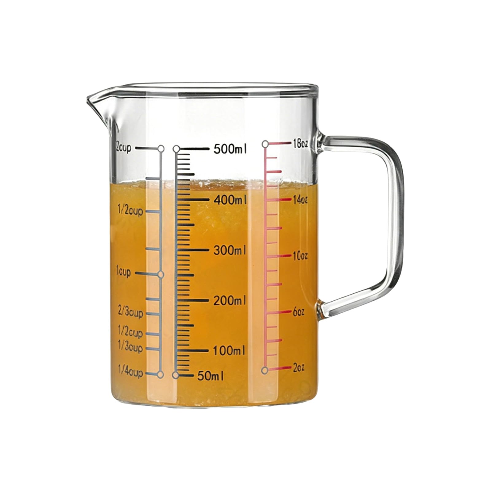 JSGHGDF Premium Borosilicate Glass Measuring Cup Microwave Safe Clear Scale Baking Cooking Home Baking Essential Equipments