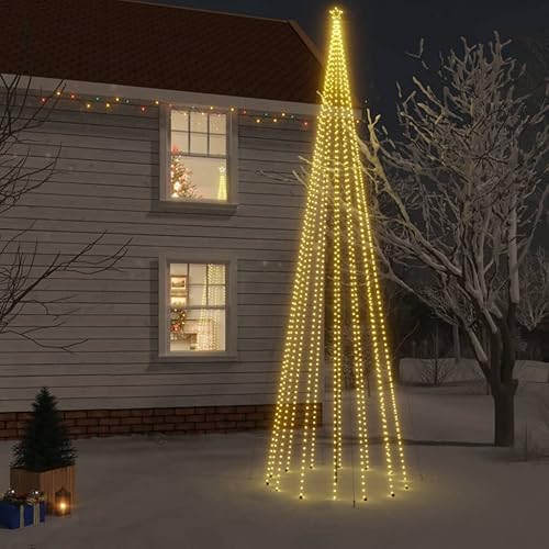 Christmas Tree arbolitos de Navidad,Xmas Tree,White Christmas Tree,Christmas Trees,Flocked Christmas Tree,with Spike Blue 1134 LEDs 26 ft