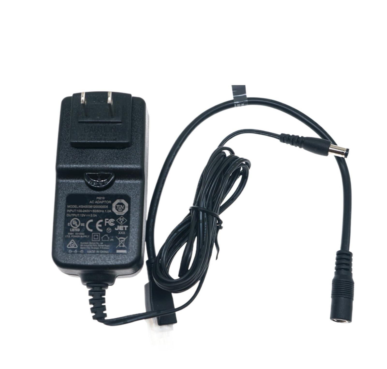 Cable adaptador de corriente de 12V 3A con conector de interfaz de conversión US 2