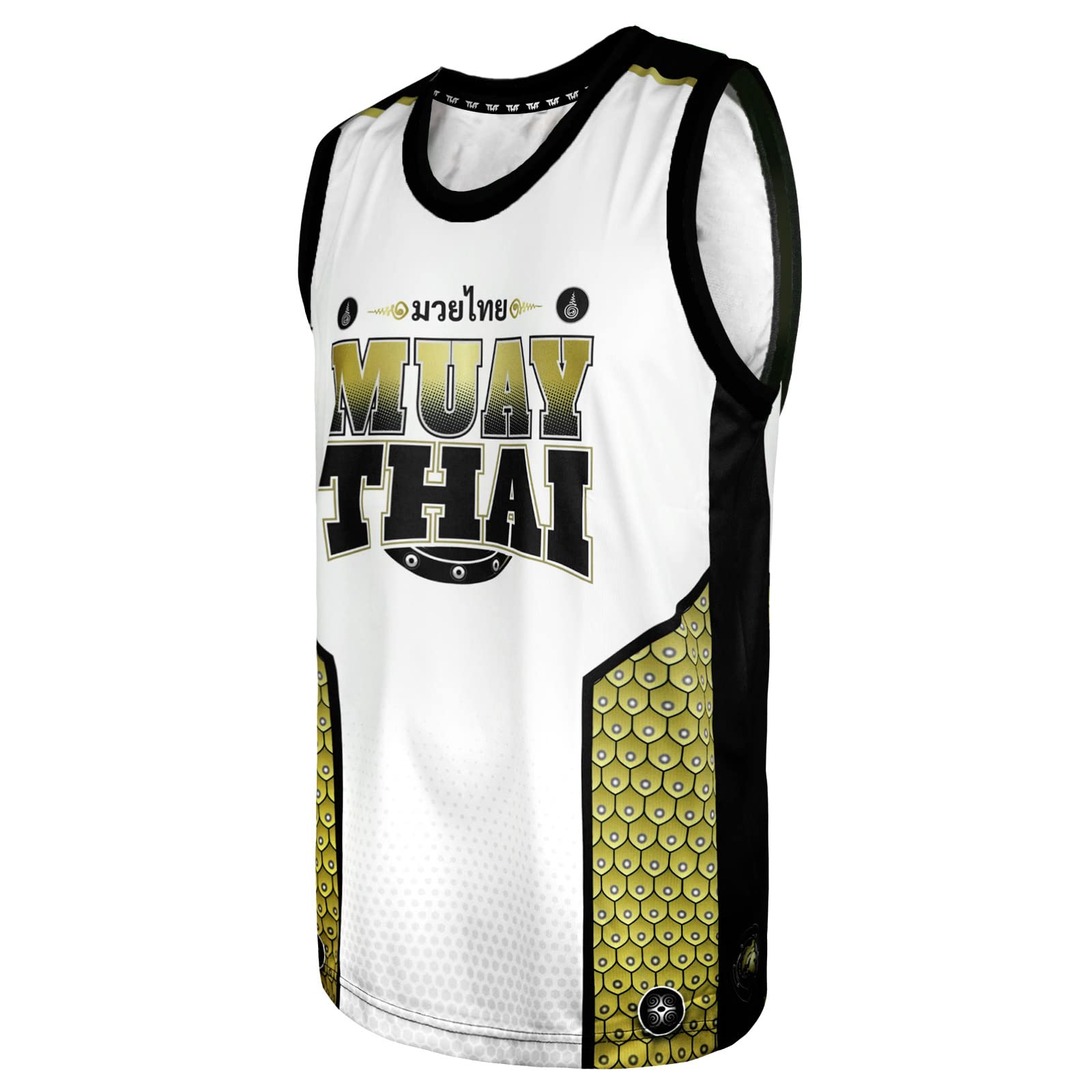 Tuff Sport Canottiera da Muay Thai, da boxe, senza maniche, per palestra, fitness e allenamento