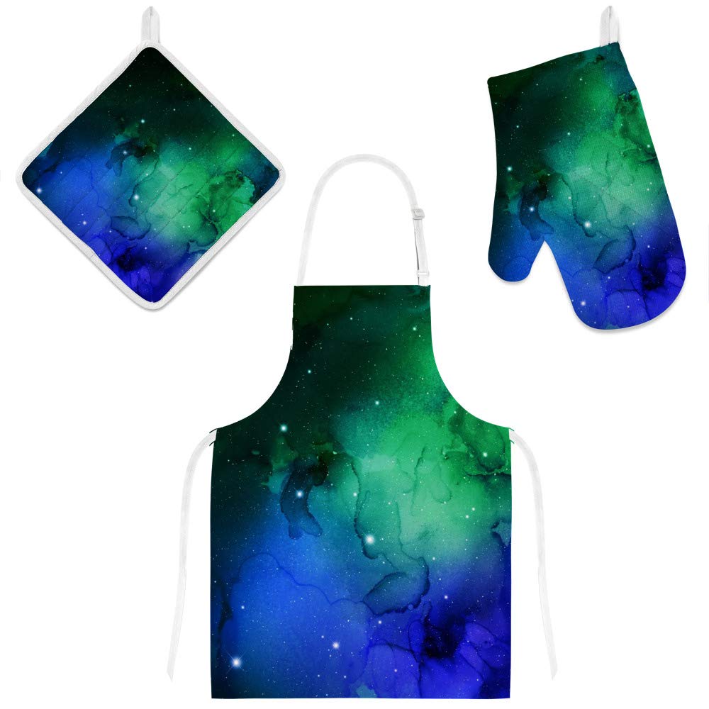 Set de cuisine aquarelle 3 pièces pour cuisiner et recevoir avec style