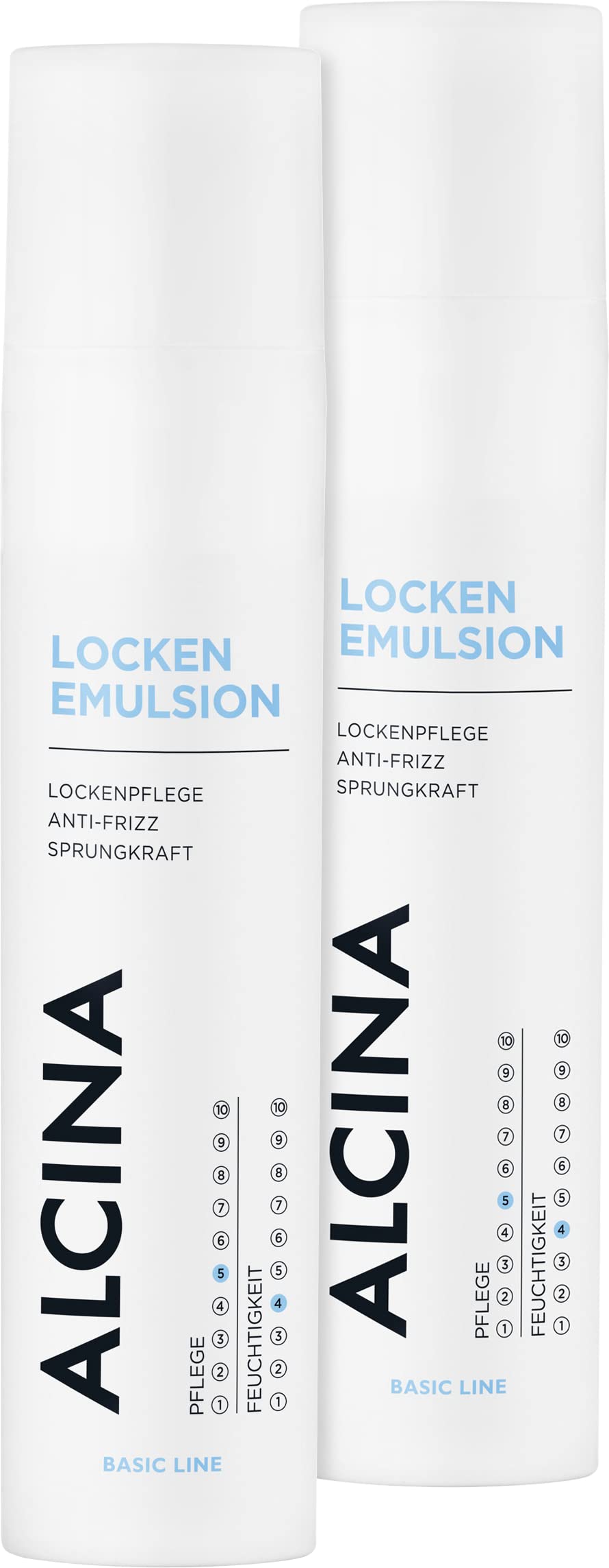 ALCINA Locken-Emulsion 2 x 100 ml - Lockenpflege für perfekt definierte Locken - Für mehr Sprungkraft & natürlichen Glanz - Gebündelte Locken ohne zu beschweren - Anti-Frizz-Effekt