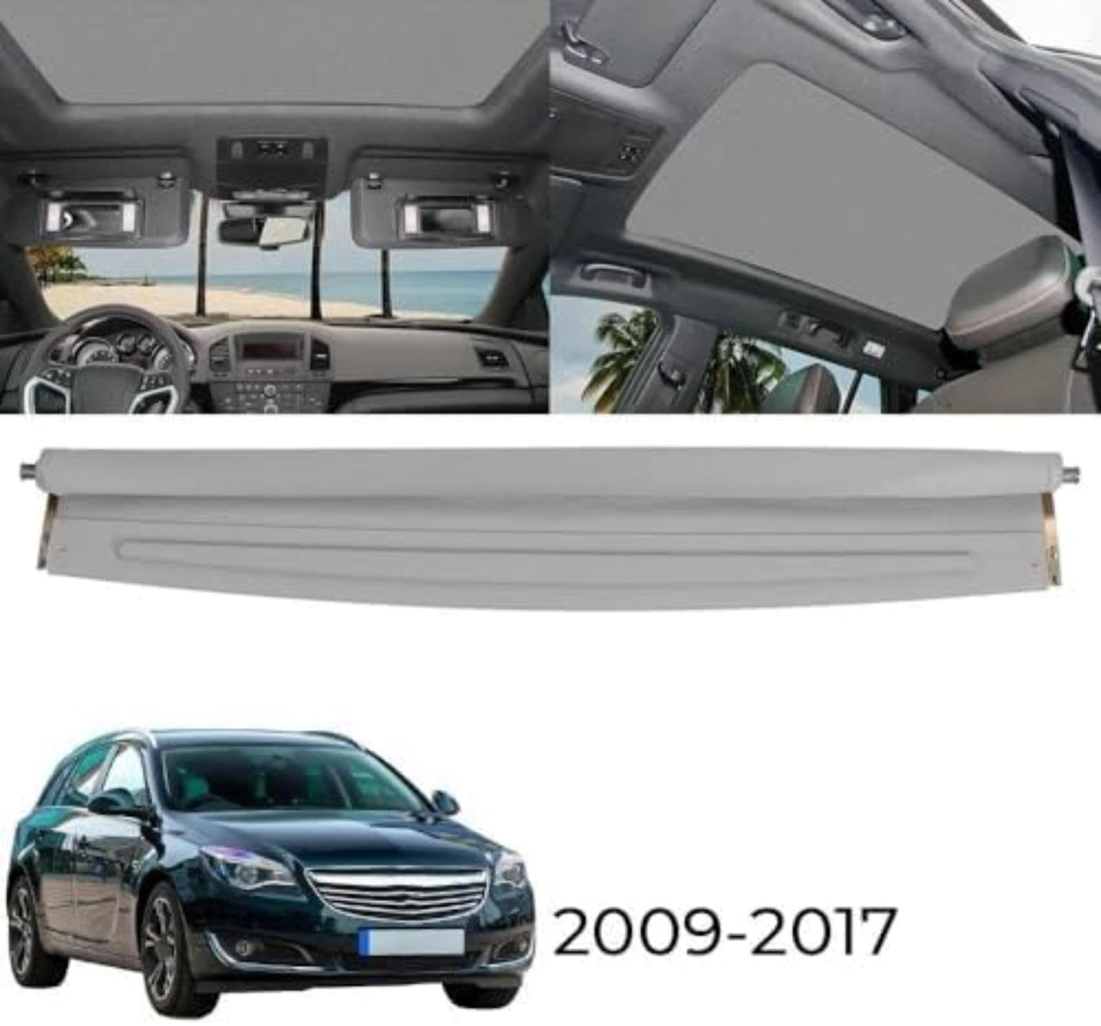 Osłona przeciwsłoneczna samochodu, dla Opla, dla Insignia Sport, dla Tourer 2009-2017 Montaż szyberdachu Osłona przeciwsłoneczna Osłona przeciwsłoneczna Panoramiczna osłona (Beige)