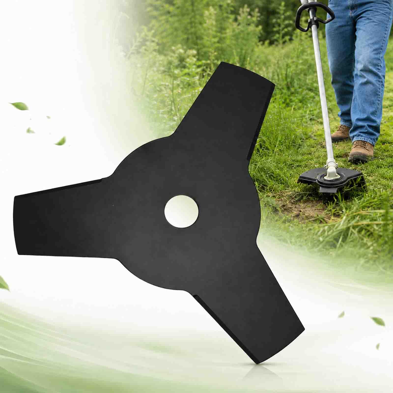 Lame 3 Dents en Acier Carbone pour Débroussailleuse pour Efco DS 3500 S, Lame de Rechange pour Herbes Épaisses, Mauvaises Herbes, Arbustes et Jardin