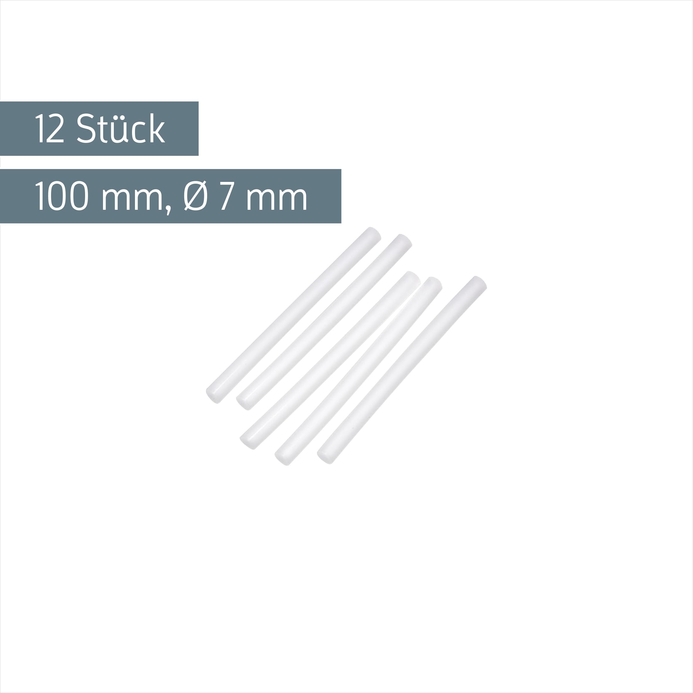KnorrPrandell Colla Stick, 7 mm, 10 cm, 12 Pezzi, Trasparente