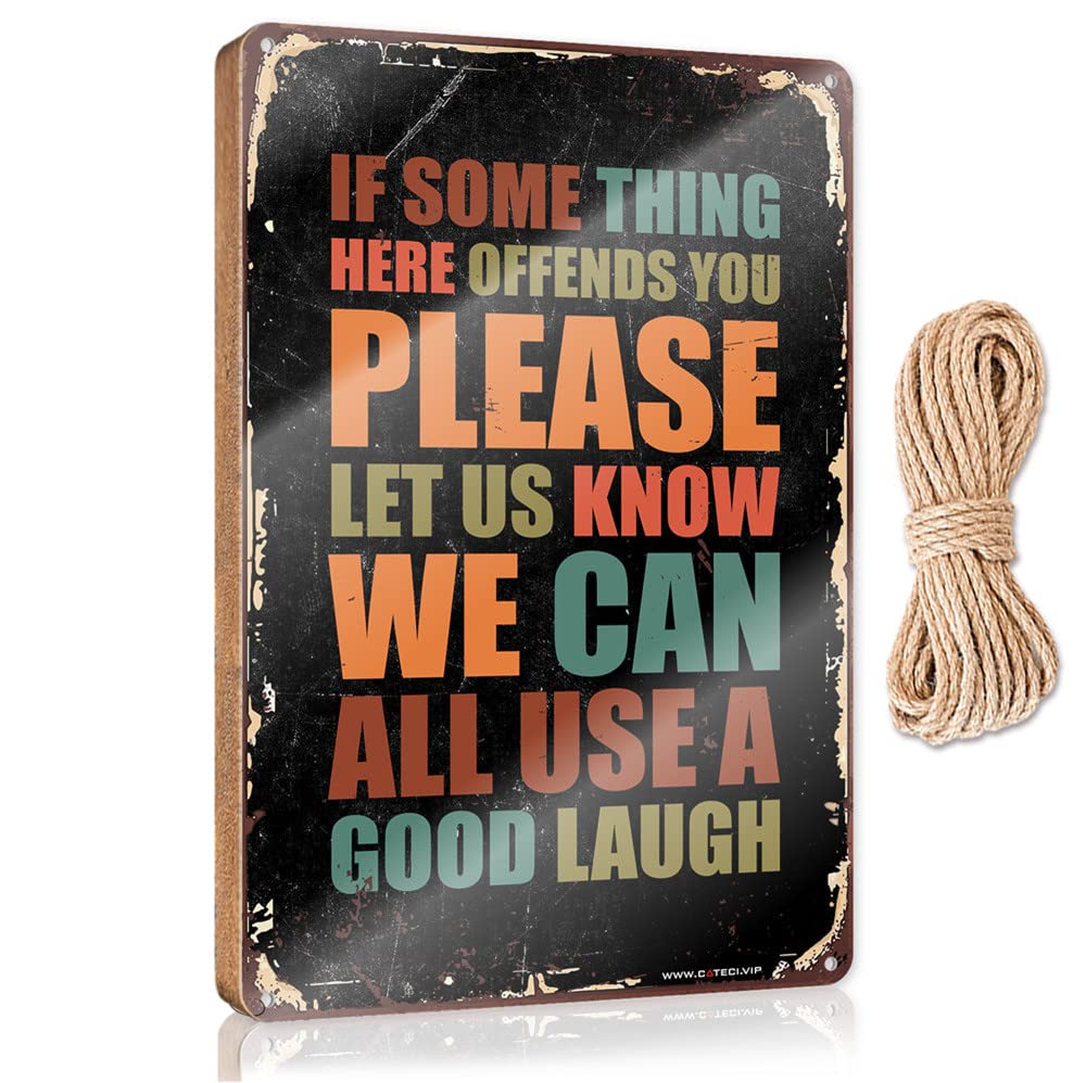 Dtha One Color Funny Kitchen Wall Decor If Something Offends You Please Let Us Know We Can All Use A Good Laugh Wooden Sign Signs & Plaques Pool Signs And Decor Outdoor