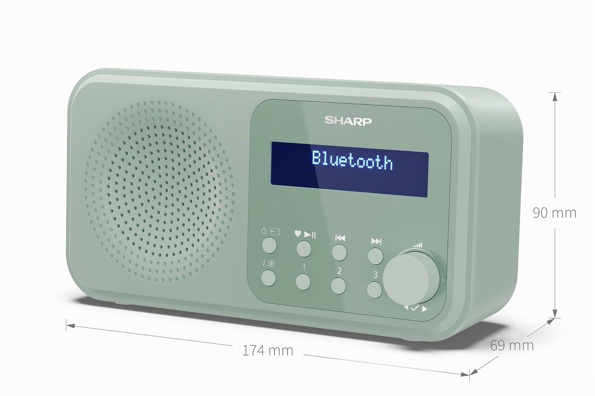 Shap DR-P420(GN) Radio DAB+/DAB/FM Bluetooth Portatile USB Batteria Verde