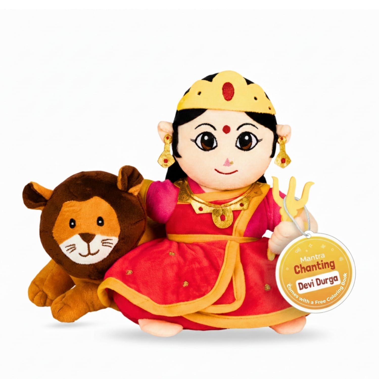 Sponsored Ad - Panda's Box Mantra Chanting Devi Durga | Interactive Musical Soft Stuffed Plush Toy | Non-Toxic, Safe | Best Birthday Gift for Newborn Kids (Boys, Girls) | Free Colouring Book | Medium 26 CM