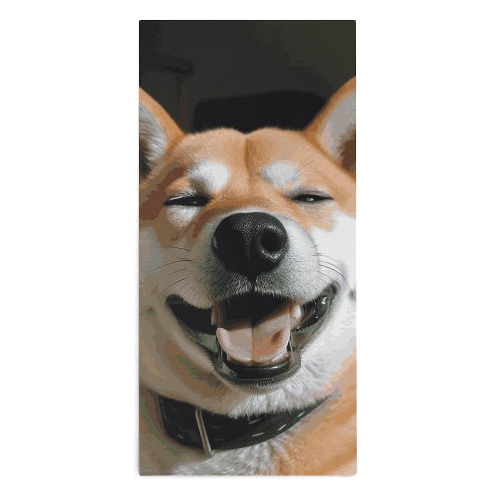 Serviette de bain absorbante Shiba Inu microfine 72x35cm essuie-mains original