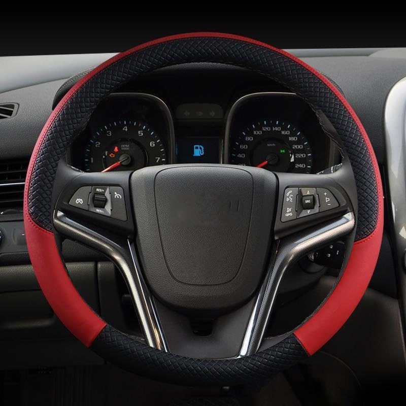 Funda Volante Coche Protector Cuero Volante Coche Antideslizante para Chevy para Monza para Cruze para Crvalier para Malibu para Captiva automóviles Funda Volante Coche Universal (Color : Red5)