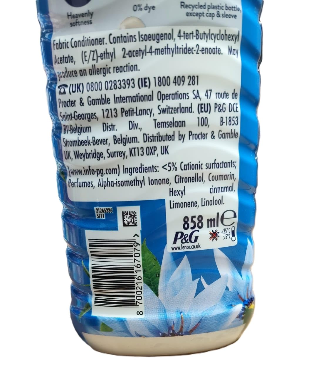 Lenor płyn do płukania tkanin – Ocean Mist – 858 ml / 26 prań