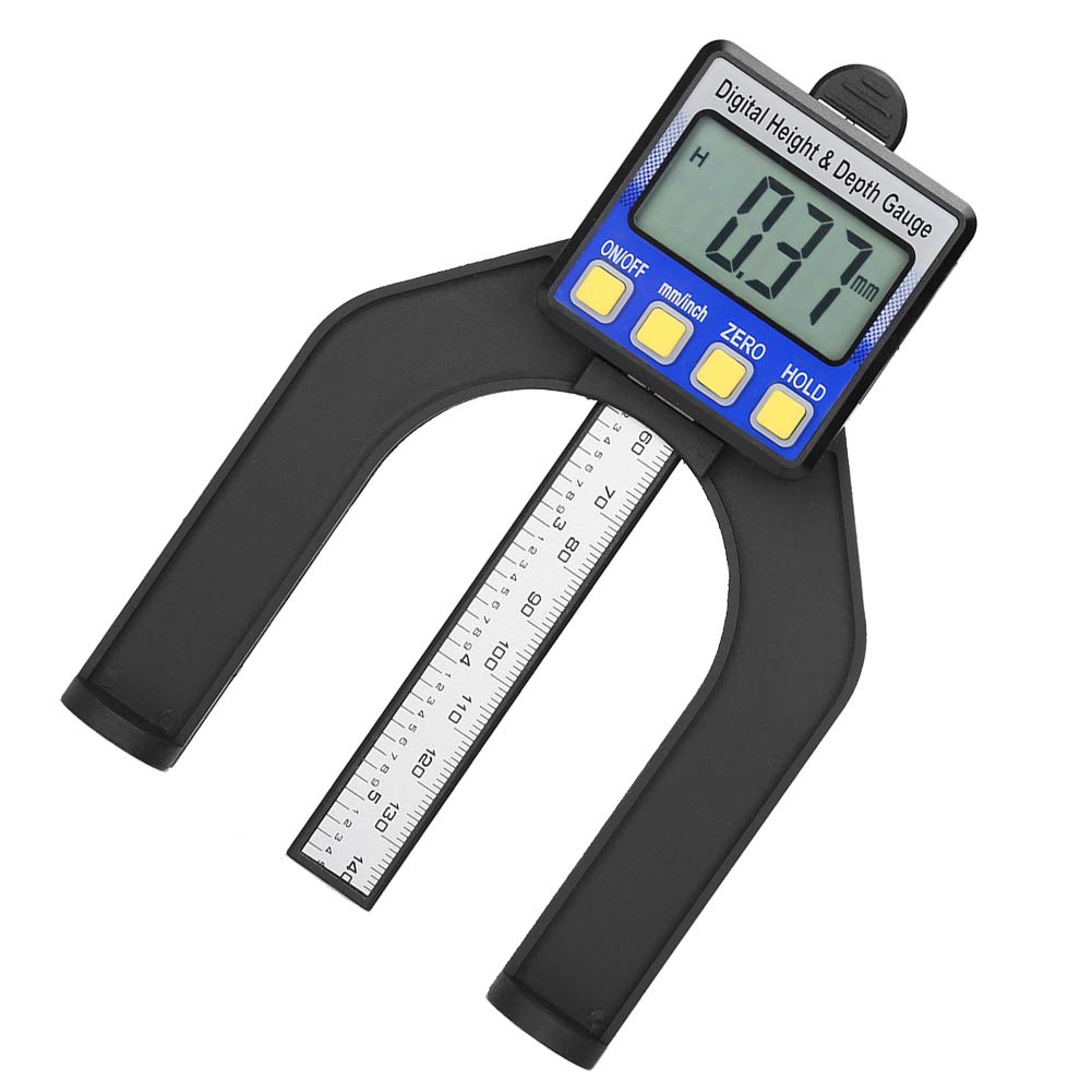Medidor de profundidad digital 0-80 mm con base magnética para sierra de mesa