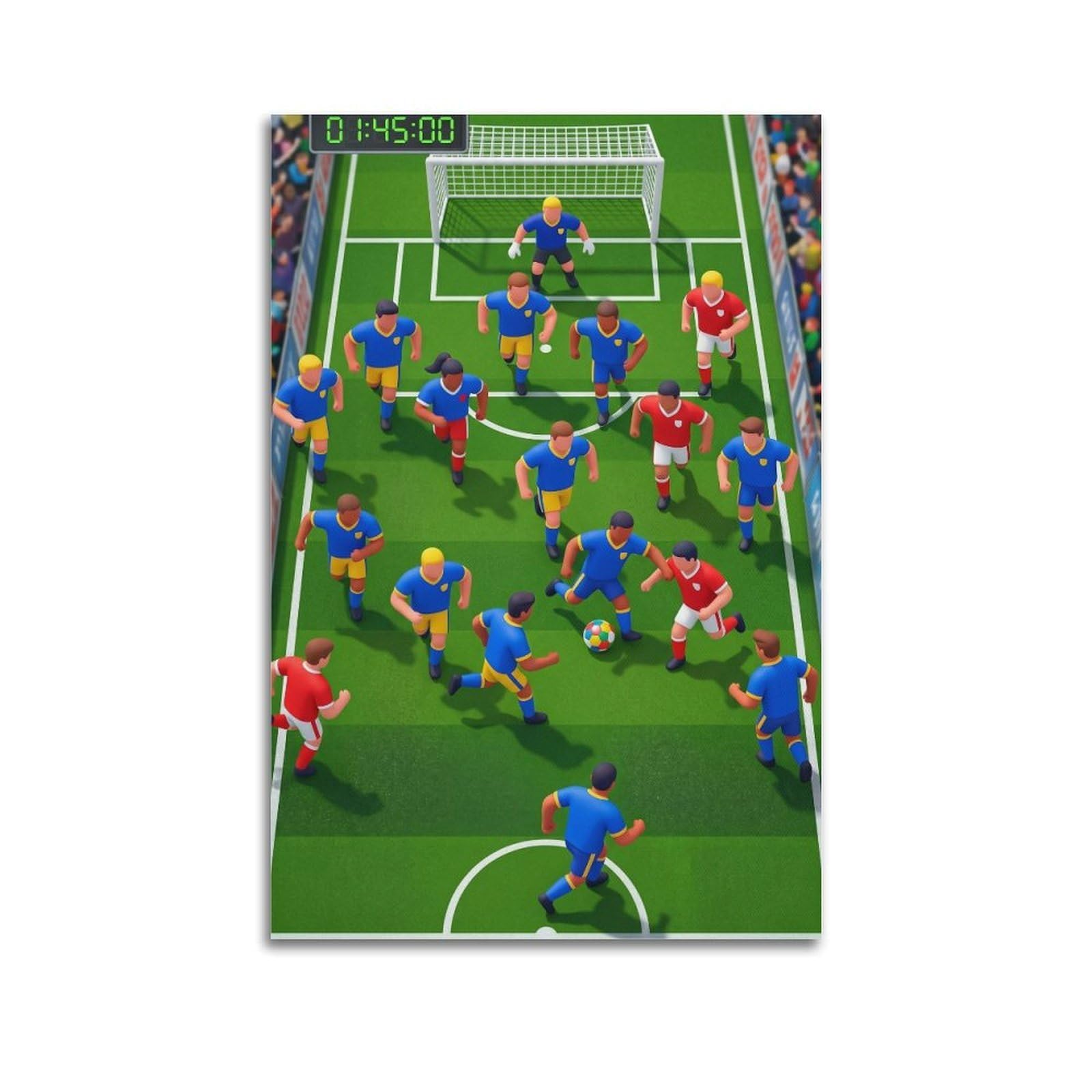 OLYHTR Soccer Match Poster Modern Decorative Canvas Prints - Ideal Wall Art for Family, Man Cave, Game Room, Boys & Girls Bedroom 24x36inch(60x90cm)