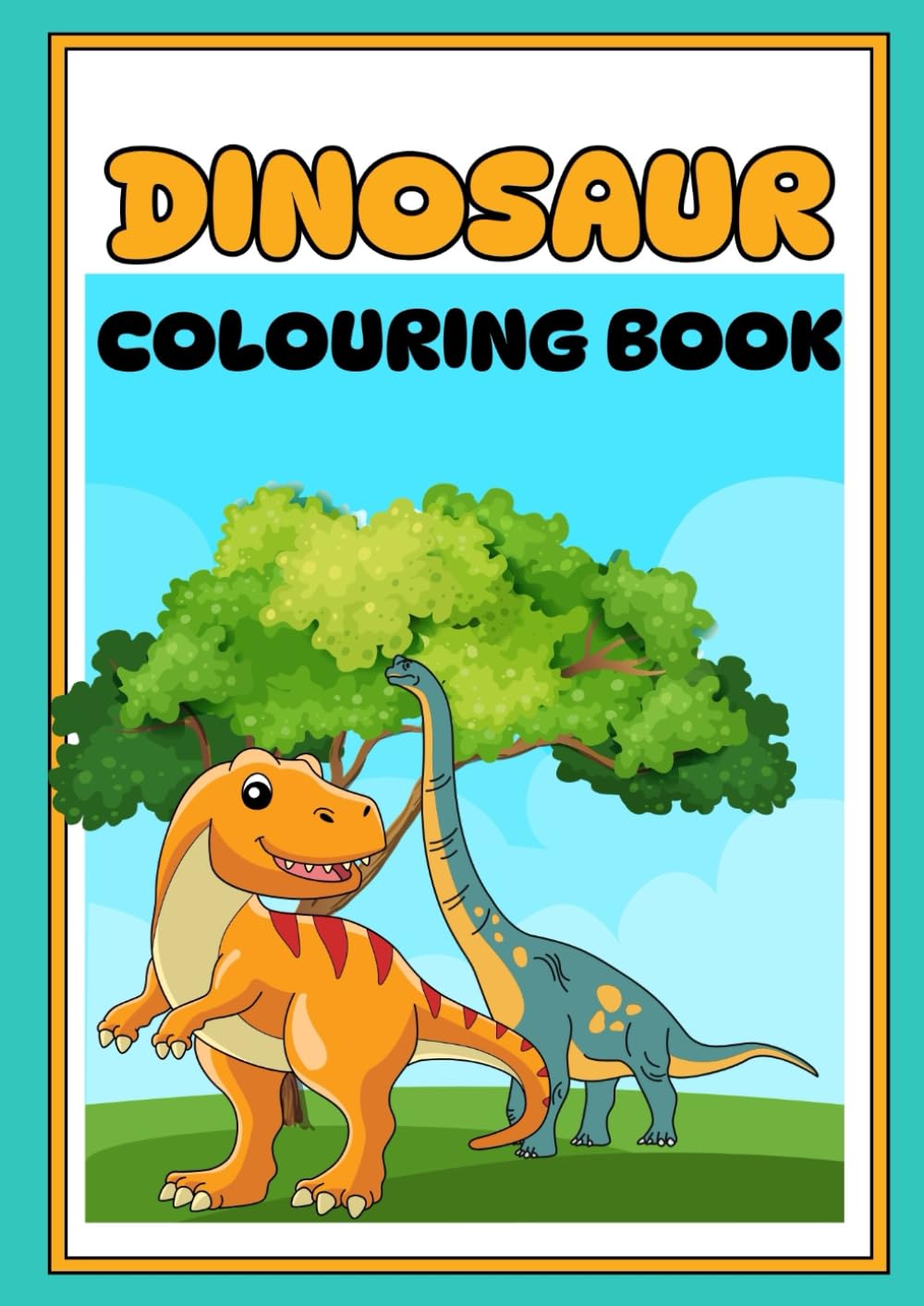 Dinosaur Colouring Book for Children: Simple dinosaur colouring pages