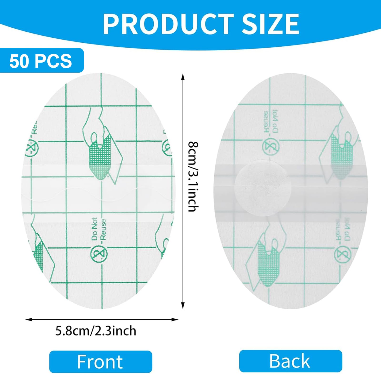 Pegatinas Orejas Adultos Natación Impermeable Protector Oídos 50 Unidades 5.3 x 8.1 cm