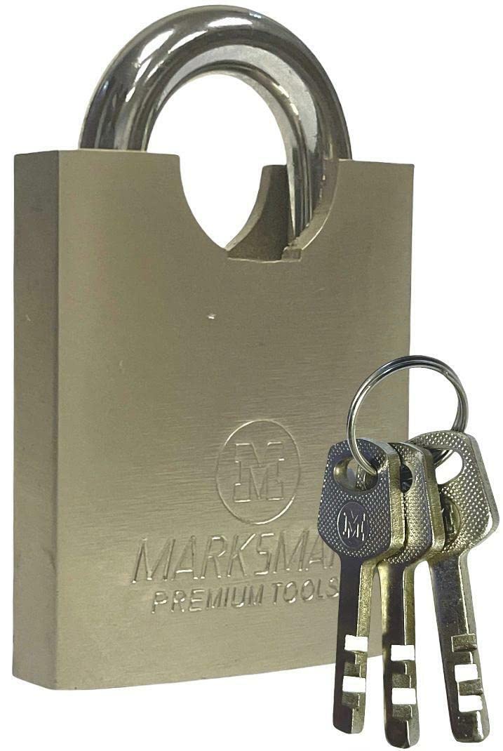 Orbitron Silver 40/50/ 60Mm Heavy Duty Closed Shackle High Security Container Padlock + 3 Keys (50Mm Closed Shackle Padlock)