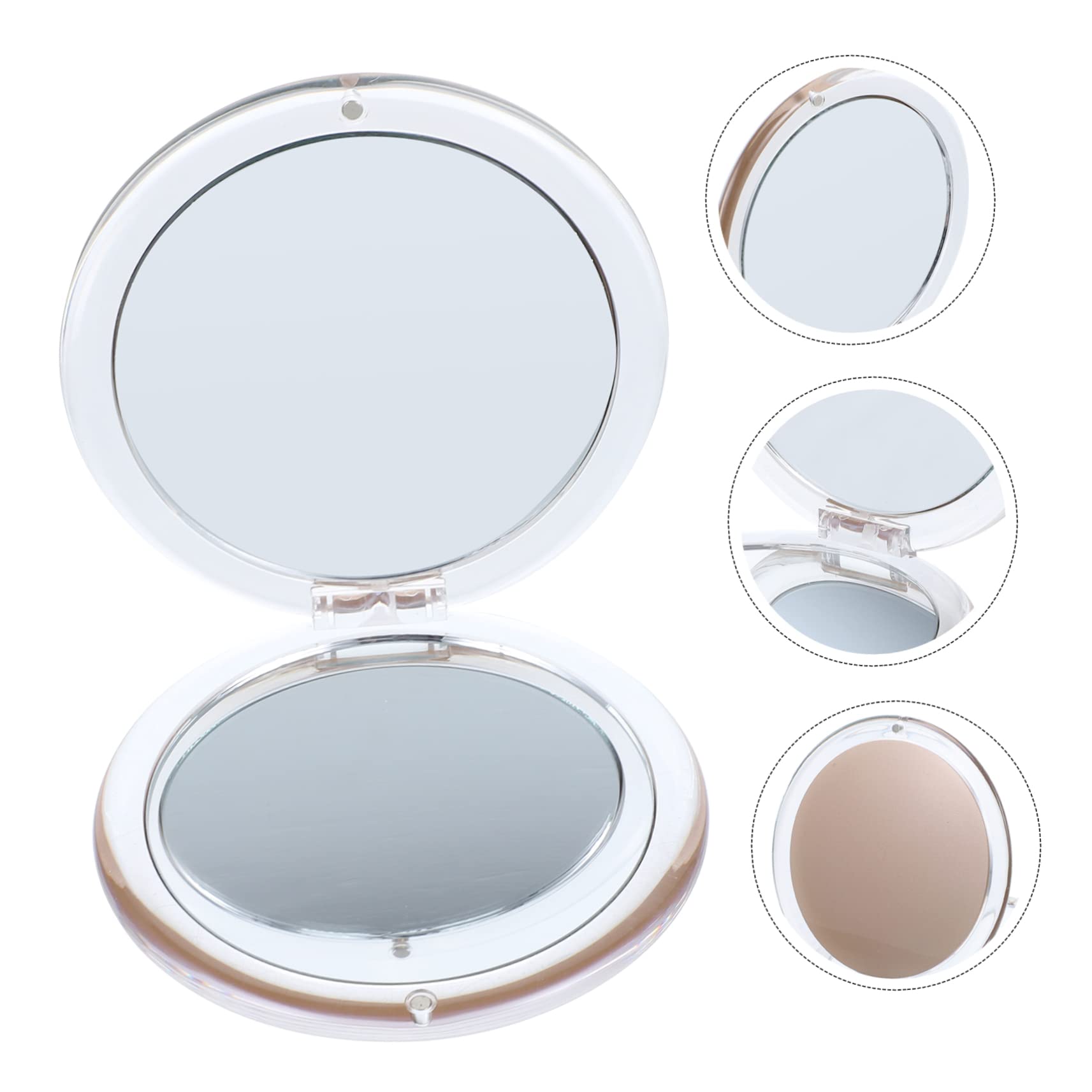 Beavorty Specchio Da Trucco Compatto Da 3 Pezzi Ingrandimento 10x Specchio Portatile Per Borsetta Per Viaggi E Uso Nuziale