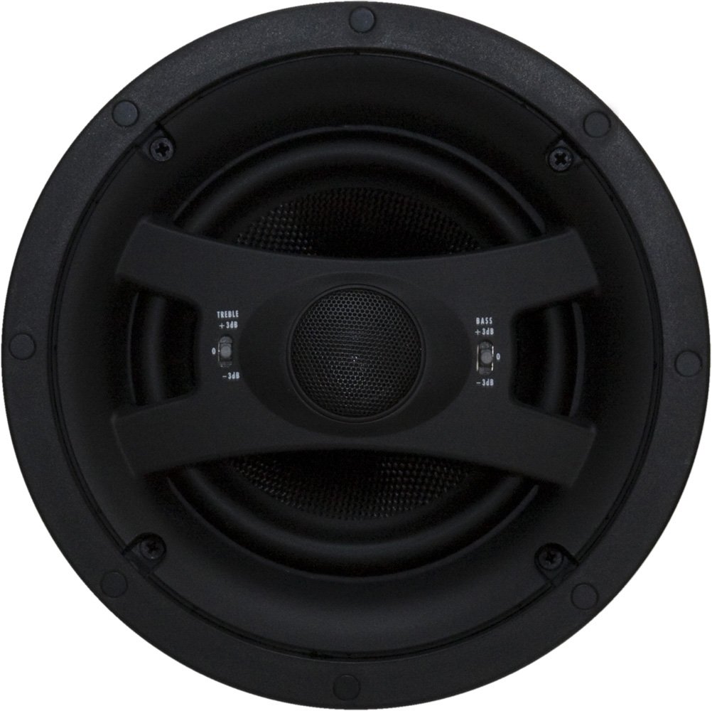 Earthquake ECS-6.5 1 Pr. 6.5"Ceiling Speakers, Kevlar Cones, 12 dB XOVER, 3dB Switches (B/T), Magnetic Round Grilles