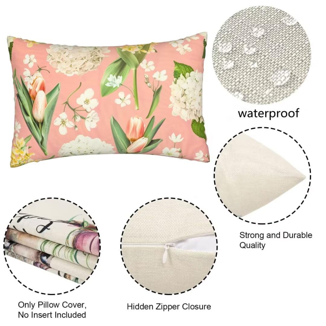 DFXSZ Outdoor-Kissenbezüge Wasserdicht – 2 Stück, 50,8 X 50,8 Cm, Geometrisches Design, Für Terrasse & Garten