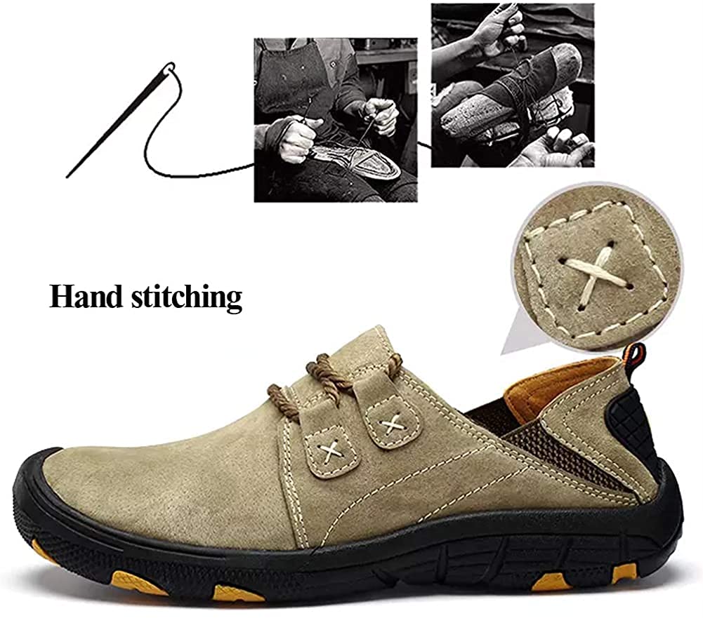 Mocassins et Chaussures de Sport Hommes en Cuir Oxford Driving Flats Extérieur Marcher Chaussures de Randonnée à la Mode