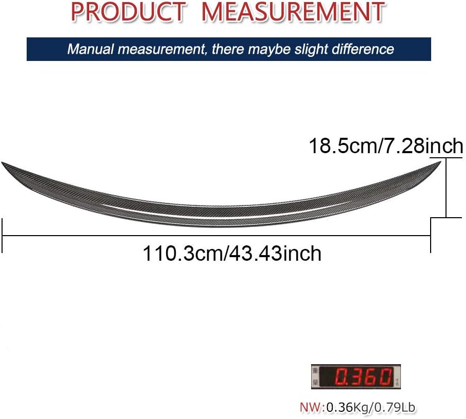Rear Trunk Spoiler Fits for Mercedes Benz CLA Class W118 C118 CLA180 CLA200 CLA220 CLA250 CLA35 CLA45 AMG Sedan 2020+ Rear Wing Spoiler Body Kits Factory Outlet (Carbon Fiber Black)