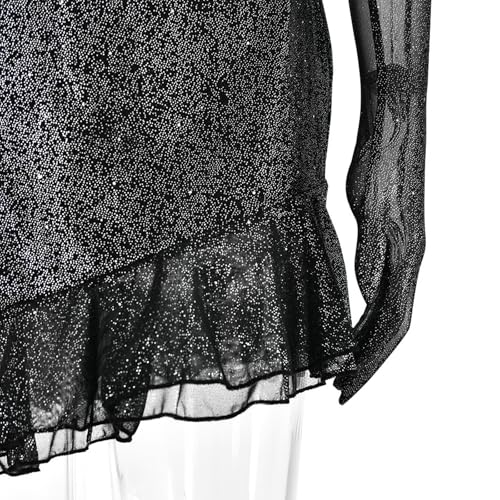 Image of Women's Dress,Sexy Lace Semi See Through Short Dress, Off-Shoulder Bustier Skirt, Asymmetric Short Skirt，Slim