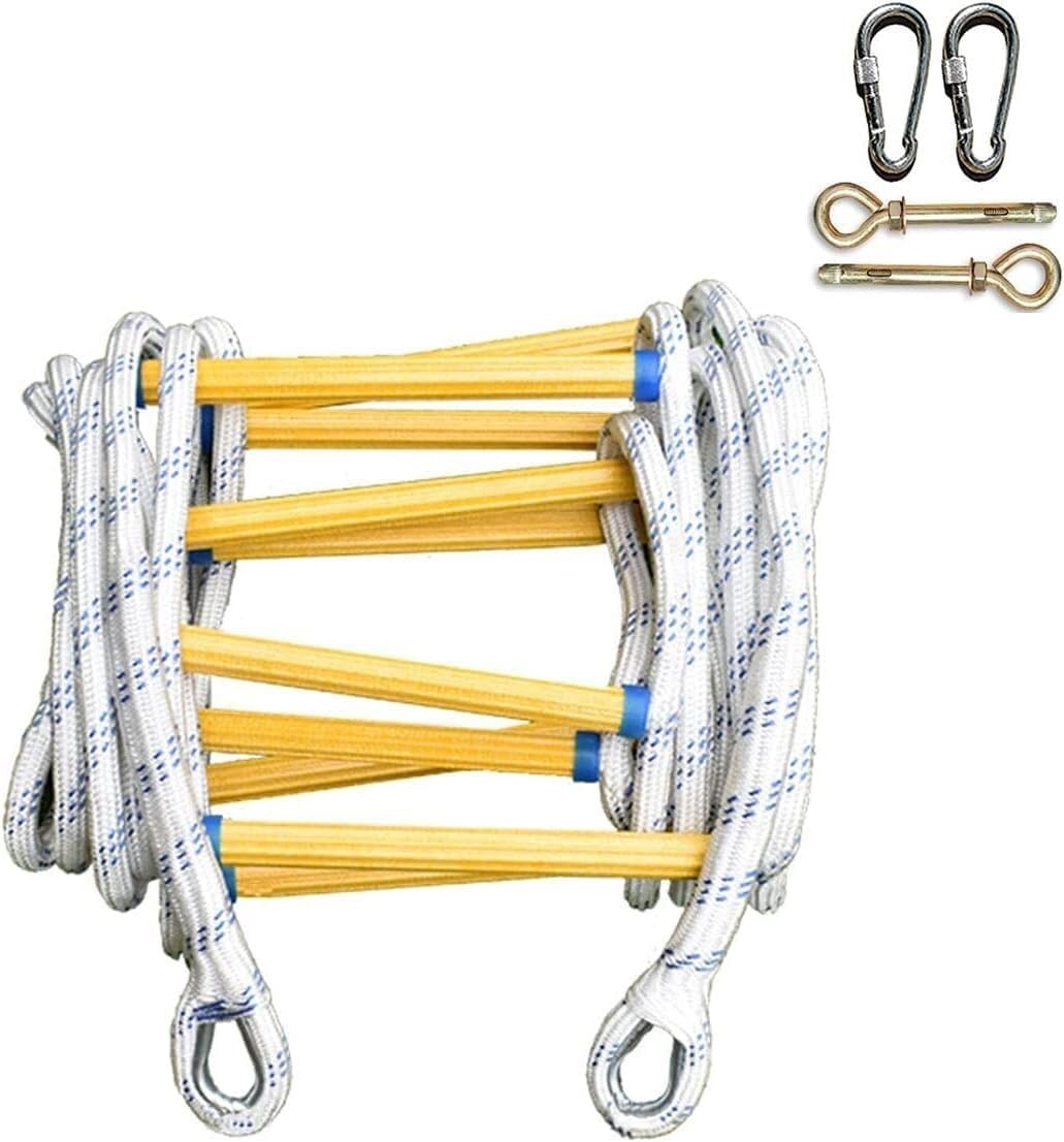 Adult Emergency Ladder Rope, Reusable 2/3/4 Layer Climbing Frame For Household Ladders(5m/16ft)