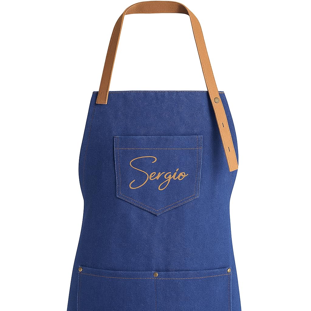 Delantal Vaquero Personalizado. Mandiles Hombre y Mujer. Delantales Camarera Cocinero Restaurante .Regalos originales