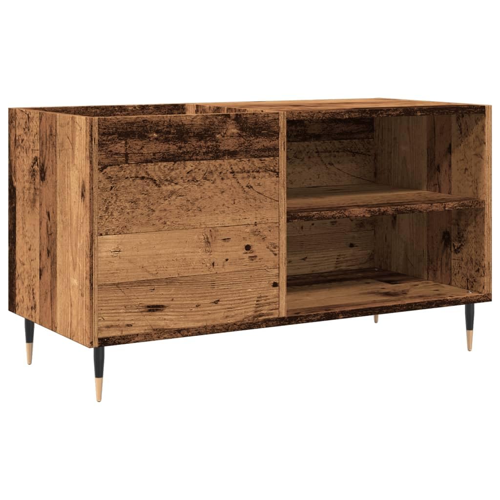 Hothingwell Mobile Porta Dischi Legno Antico 84,5x38x48cm Truciolato per Giradischi e Vinili