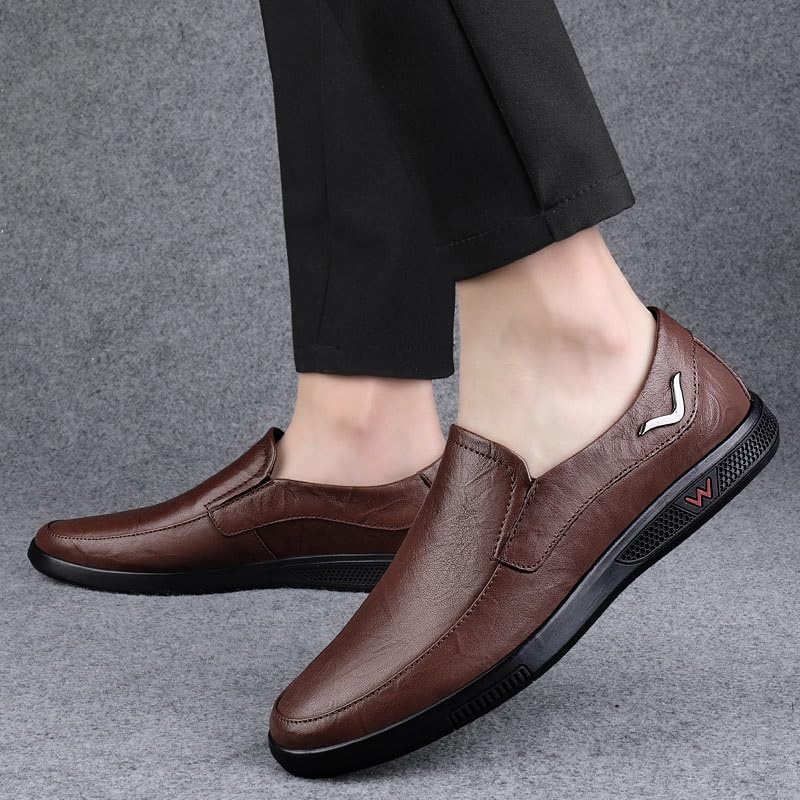 Classic Men's Slip On Dress Shoes Pointed Toe Derby Shoes Classic Formal Business Oxfords Shoes3